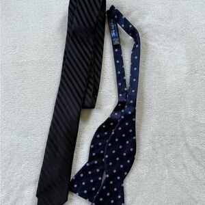 Black Tie & Navy Bow Tie